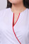 Dressing gown Venice. COTTON. White + red (trim) (544764) Dressing gown Venice. COTTON. White + red (trim) (544764) фото 3