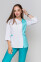 Костюм медицинский Лилия+ Бр. зауженные. COTTON. Белый + ментол / карибы (5411162) Костюм медицинский Лилия+ Бр. зауженные. COTTON. Белый + ментол / карибы (5411162) фото 10