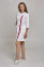 Cleopatra dressing gown. COTTON. White + red (trim) (544814) Cleopatra dressing gown. COTTON. White + red (trim) (544814) фото 2