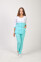 Костюм медицинский Фламинго+ Бр. зауженные. COTTON. Белый / ментол (544697) Костюм медицинский Фламинго+ Бр. зауженные. COTTON. Белый / ментол (544697) фото 1