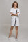 Cleopatra dressing gown. COTTON. White + black (trim) (544815) Cleopatra dressing gown. COTTON. White + black (trim) (544815) фото 1