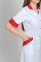 Magnolia dressing gown. COTTON. White + red (trim) (544776) Magnolia dressing gown. COTTON. White + red (trim) (544776) фото 5