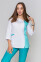 Костюм медицинский Лилия+ Бр. зауженные. COTTON. Белый + ментол / карибы (5411162) Костюм медицинский Лилия+ Бр. зауженные. COTTON. Белый + ментол / карибы (5411162) фото 11
