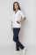 Christina+Br. skinny suit. COTTON. White / navy blue (5410107) Christina+Br. skinny suit. COTTON. White / navy blue (5410107) фото 10