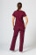 Women's medical trousers straight "Sofia" burgundy (7700302) Women's medical trousers straight "Sofia" burgundy (7700302) фото 7