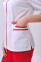 Костюм медицинский Жасмин+ Бр. зауженные. COTTON. Белый / красный (544633) Костюм медицинский Жасмин+ Бр. зауженные. COTTON. Белый / красный (544633) фото 4