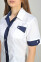 Olga+Br. skinny suit. COTTON. White / dark blue (544668) Olga+Br. skinny suit. COTTON. White / dark blue (544668) фото 4
